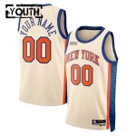 Maillot NBA New York Knicks Personnalisable Nike 2025-26 City Edition Blanc Swingman - Enfant